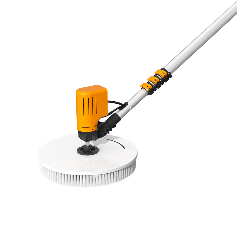 Limpador 2P completo, com haste telescópica, motor e escova rotativa de 30 cm